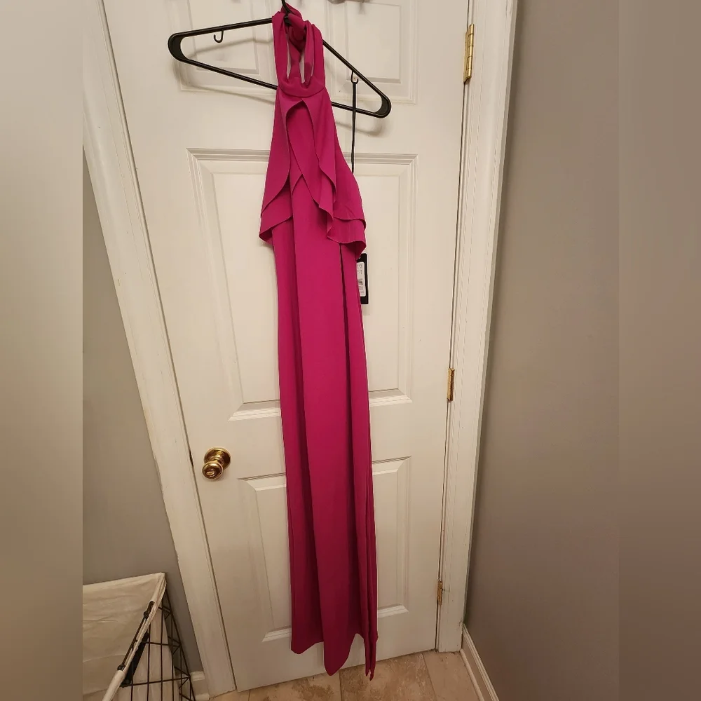 NWT. bebe Women's Scuba Crepe Gown - Picture 5 of 5